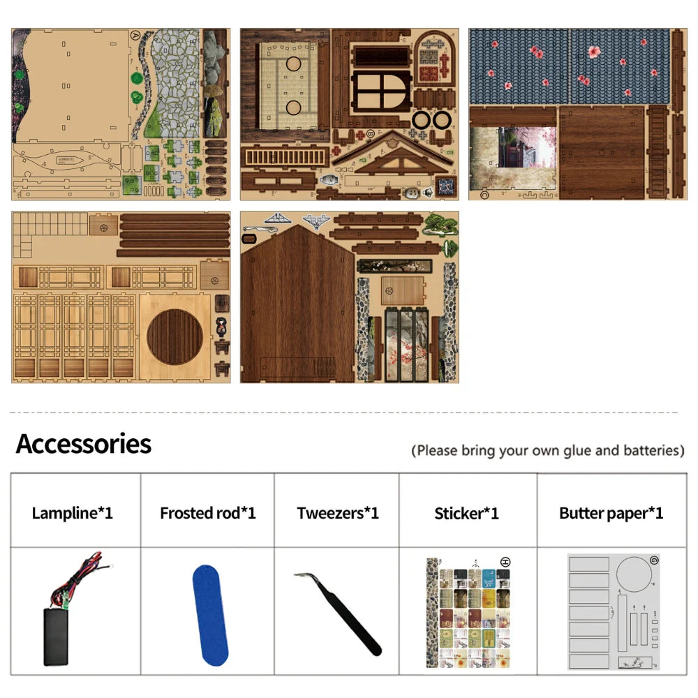 Demon Slayer Inspired Moss-Lantern Harmony Garden DIY Book Nook Kit