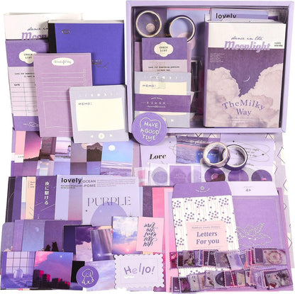 Milky Way Journaling Kit – 346pcs Vintage Aesthetic Scrapbook Supplies