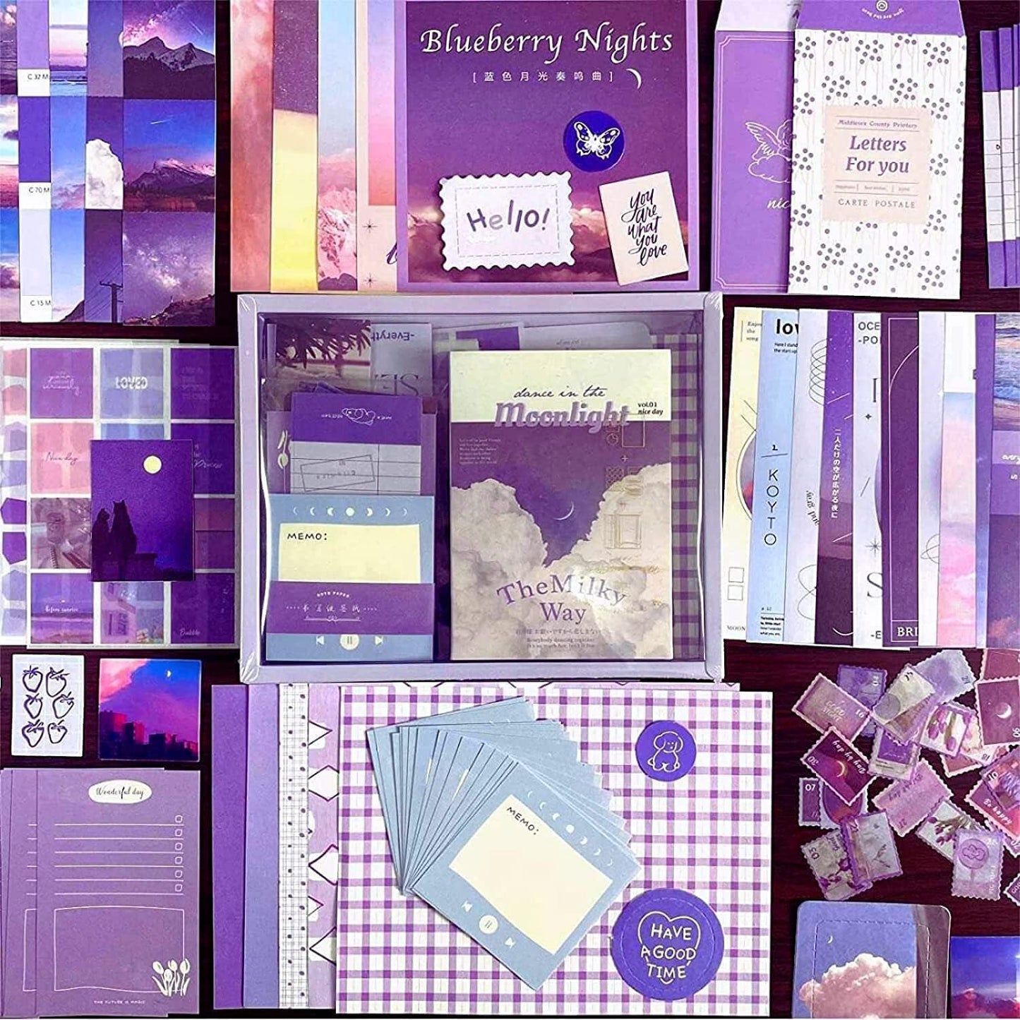 Milky Way Journaling Kit – 346pcs Vintage Aesthetic Scrapbook Supplies