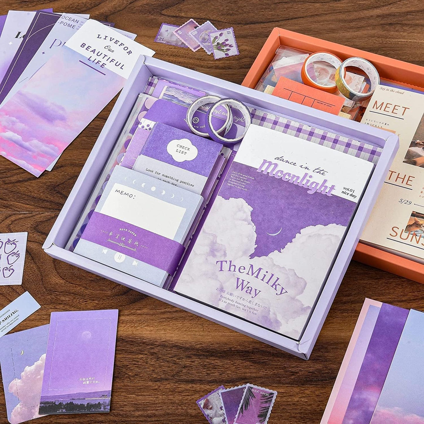 Milky Way Journaling Kit – 346pcs Vintage Aesthetic Scrapbook Supplies