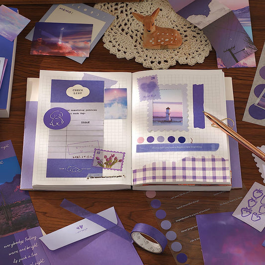 Milky Way Journaling Kit – 346pcs Vintage Aesthetic Scrapbook Supplies