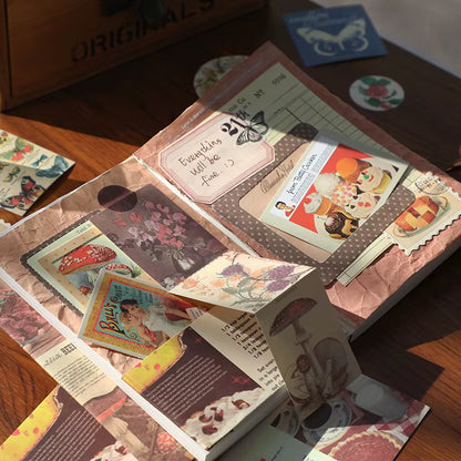 Cozy Café Journaling Kit – 346pcs Vintage Brown Scrapbook Supplies